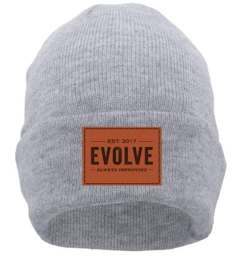 Evolve strong fitness Leather patch beanie 